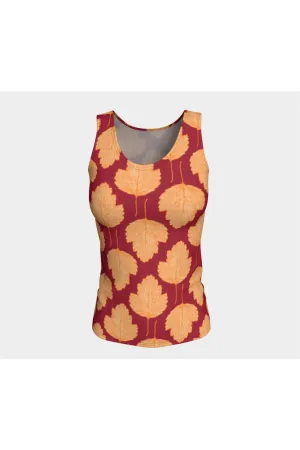 Autumn Leaf Fitted Tank Top