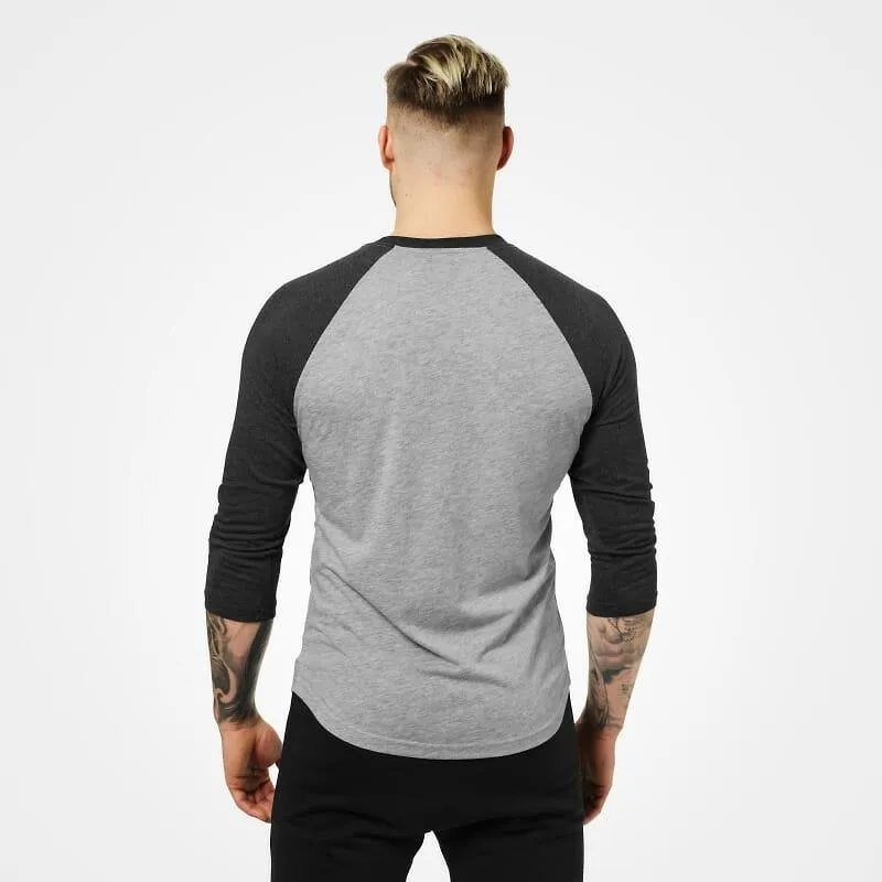 Better Bodies Mens Baseball Tee - Grey Melange-Antracite