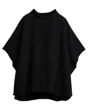 Black Audrey Funnel Neck Capelet