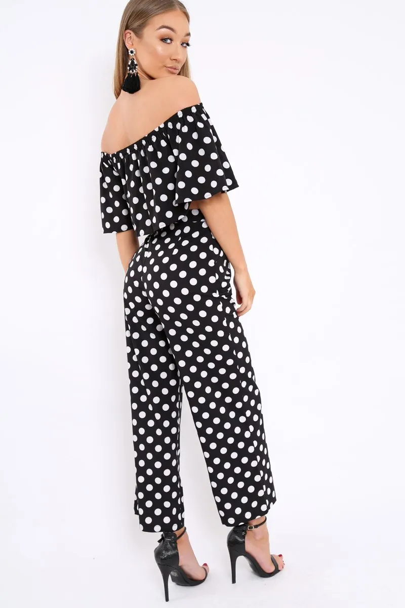 Black Polka Dot Co-Ord Set - Iselle