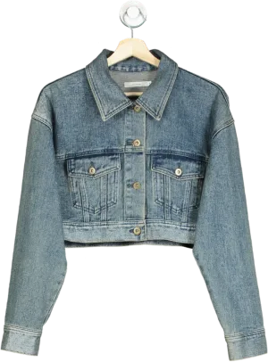 Blossom Blue Denim Cropped Jacket UK M