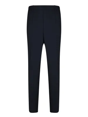 Blue Elastic Cady Elegant Trousers