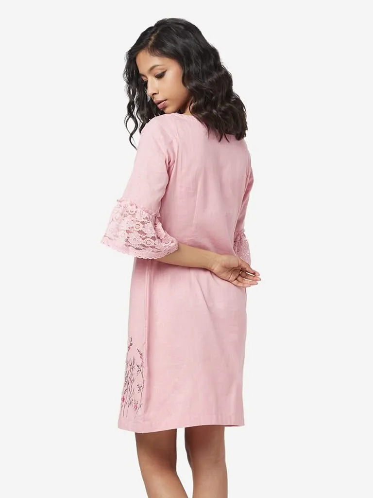 Bombay Paisley Light Pink Floral Shift Dress