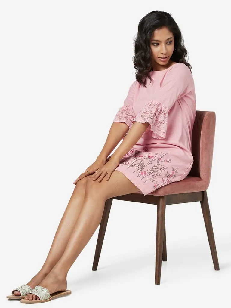 Bombay Paisley Light Pink Floral Shift Dress