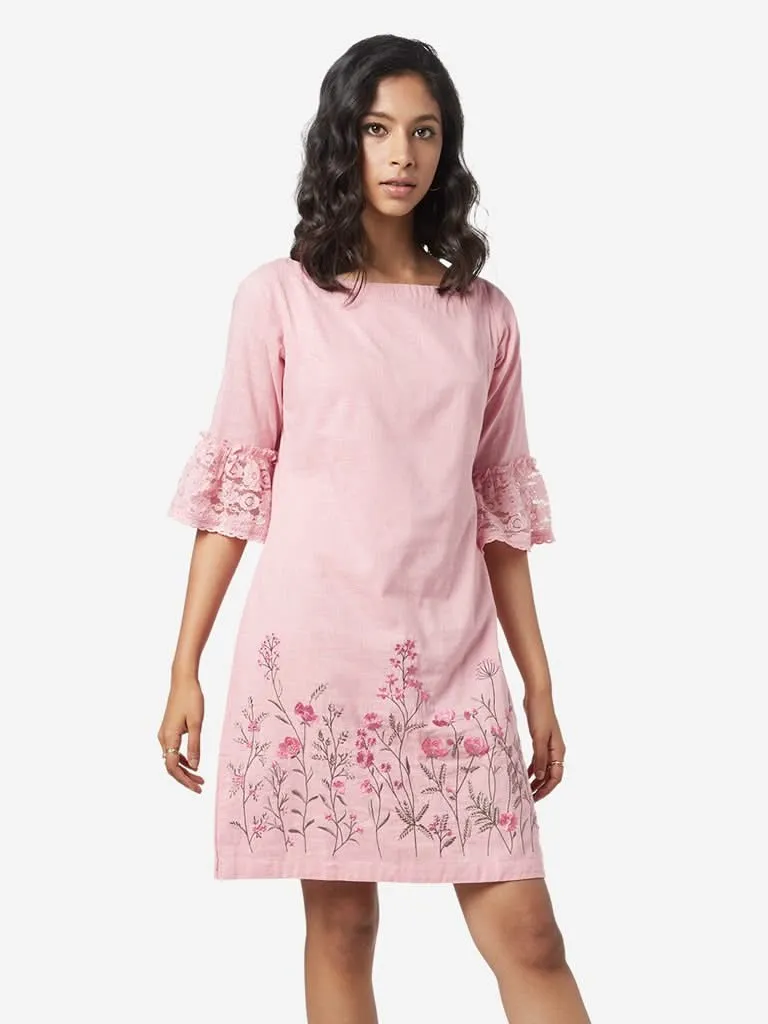 Bombay Paisley Light Pink Floral Shift Dress