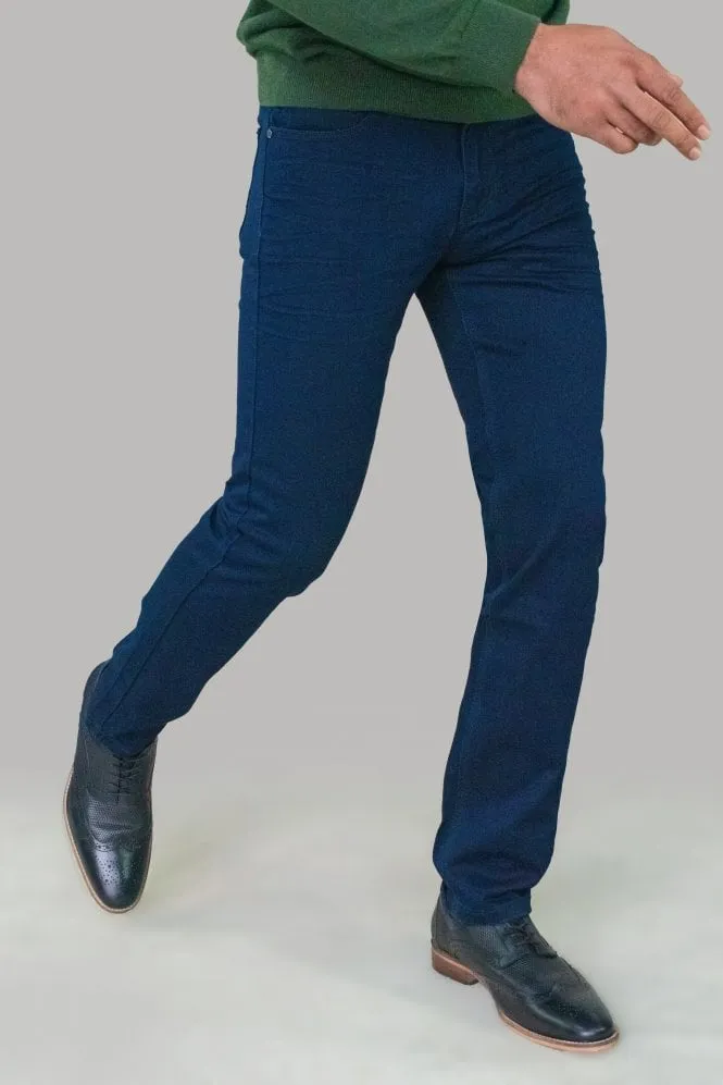 Brad Navy Long Denim Jeans