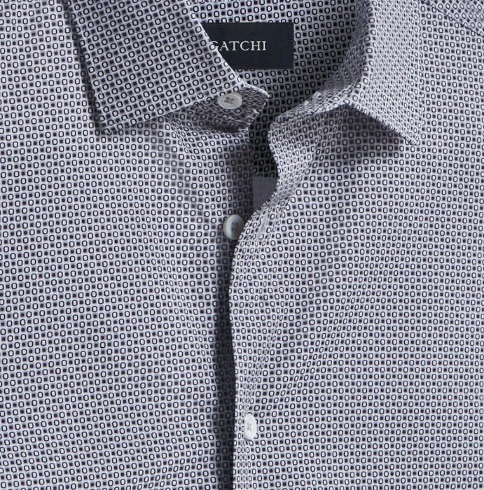 Bugatchi Shirt Ooohcotton James, Cement