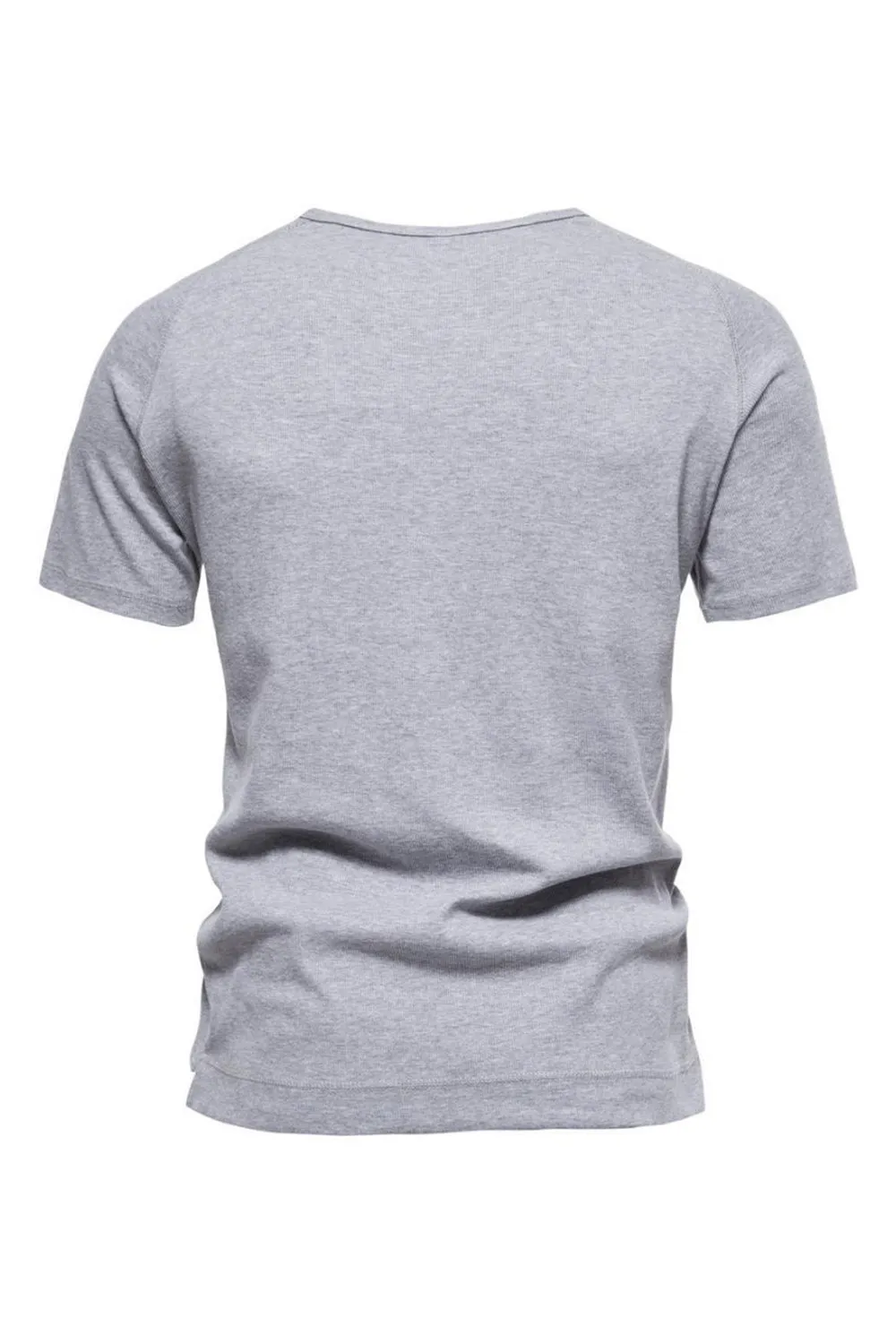 Buttons Summer Short Sleeves Casual Men's T-shirt