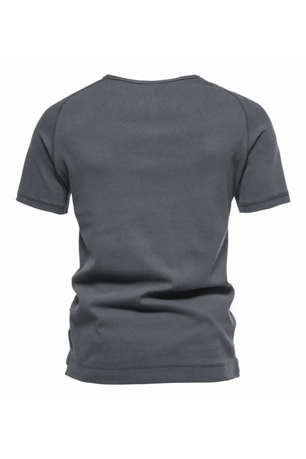 Buttons Summer Short Sleeves Casual Men's T-shirt