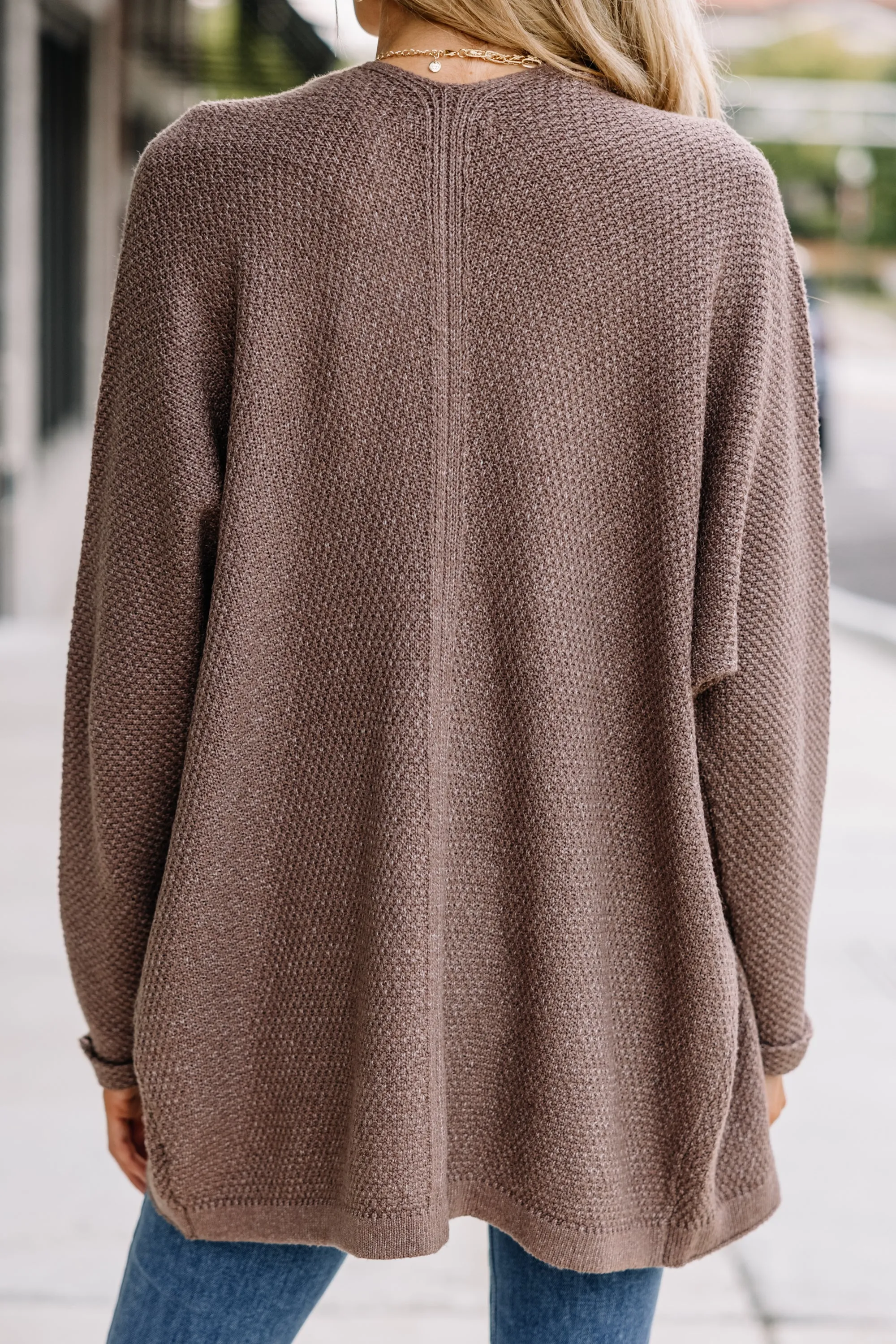 Call On Me Cappuccino Brown Cardigan