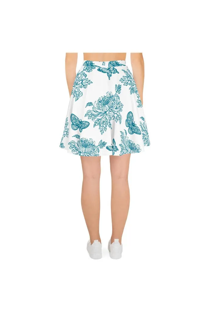 Chrysanthemum & Butterflies Skater Skirt