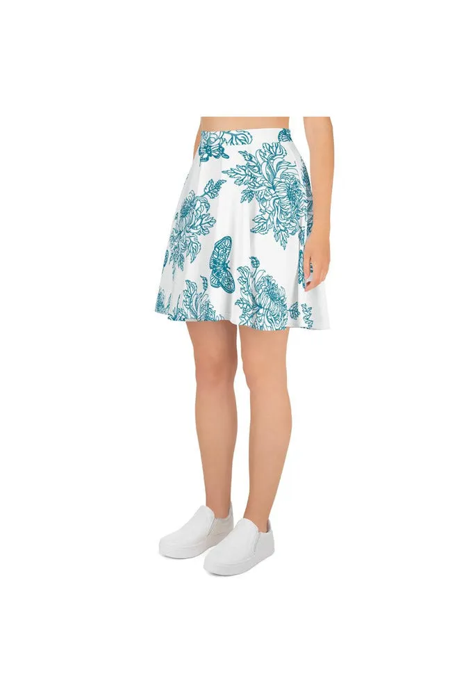 Chrysanthemum & Butterflies Skater Skirt