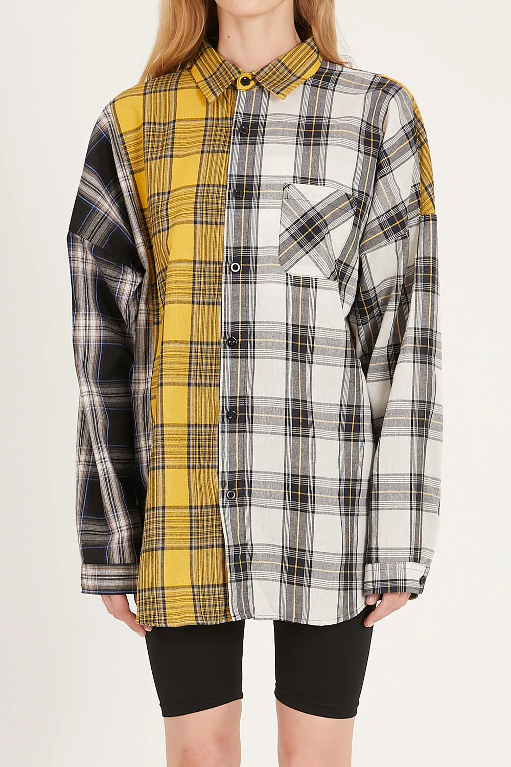 Clara Multi Color Plaid Oversized Shirt