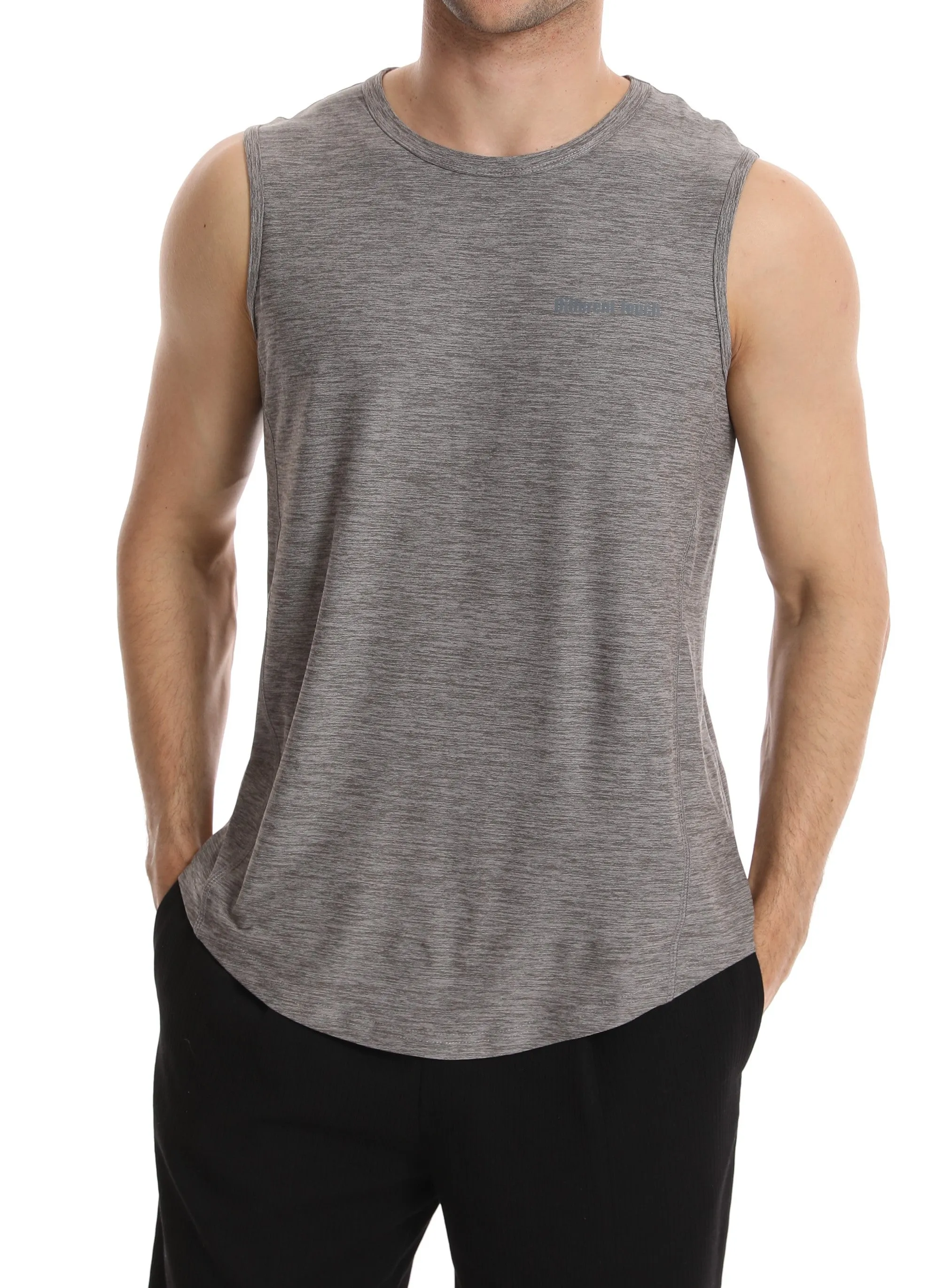 Crew Neck Muscle Tank Top | Active Gym Sleeveless | Men’s