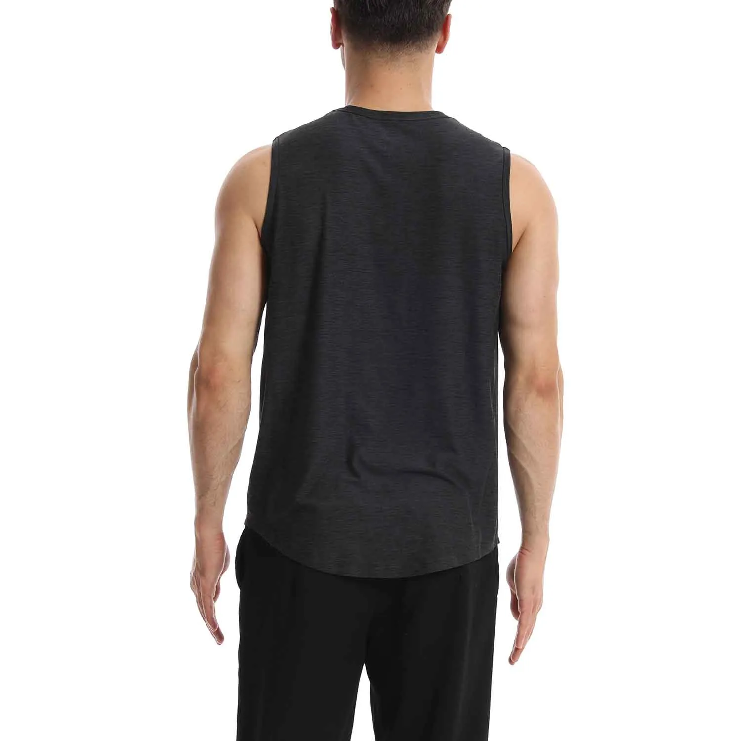 Crew Neck Muscle Tank Top | Active Gym Sleeveless | Men’s