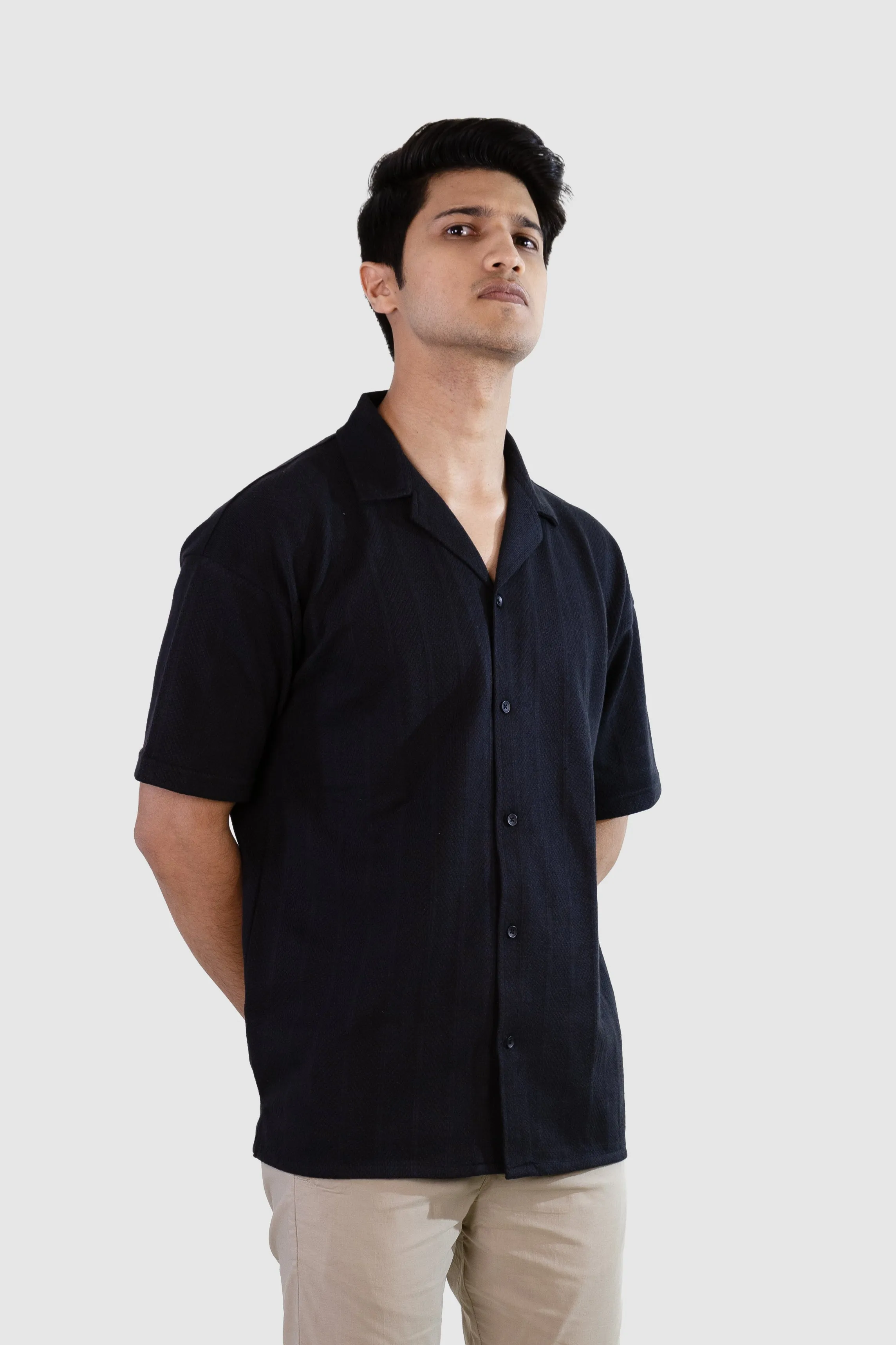 Cuban Stripe Shirt - Black