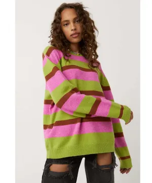 Electric Julep Stripe Oversized Pullover