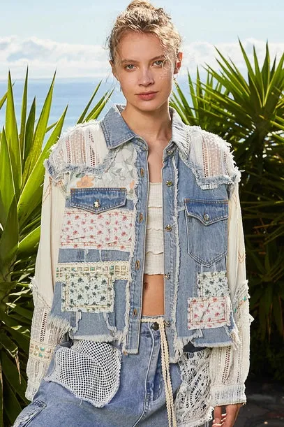 Eva Patchwork Denim Jacket