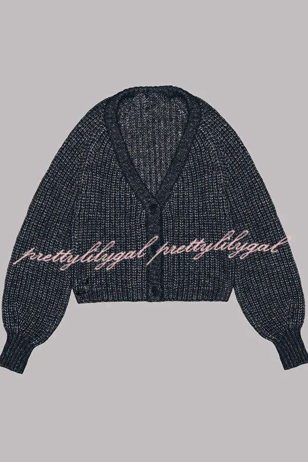 Falling for You Knit Button Up Relaxed Cardigan