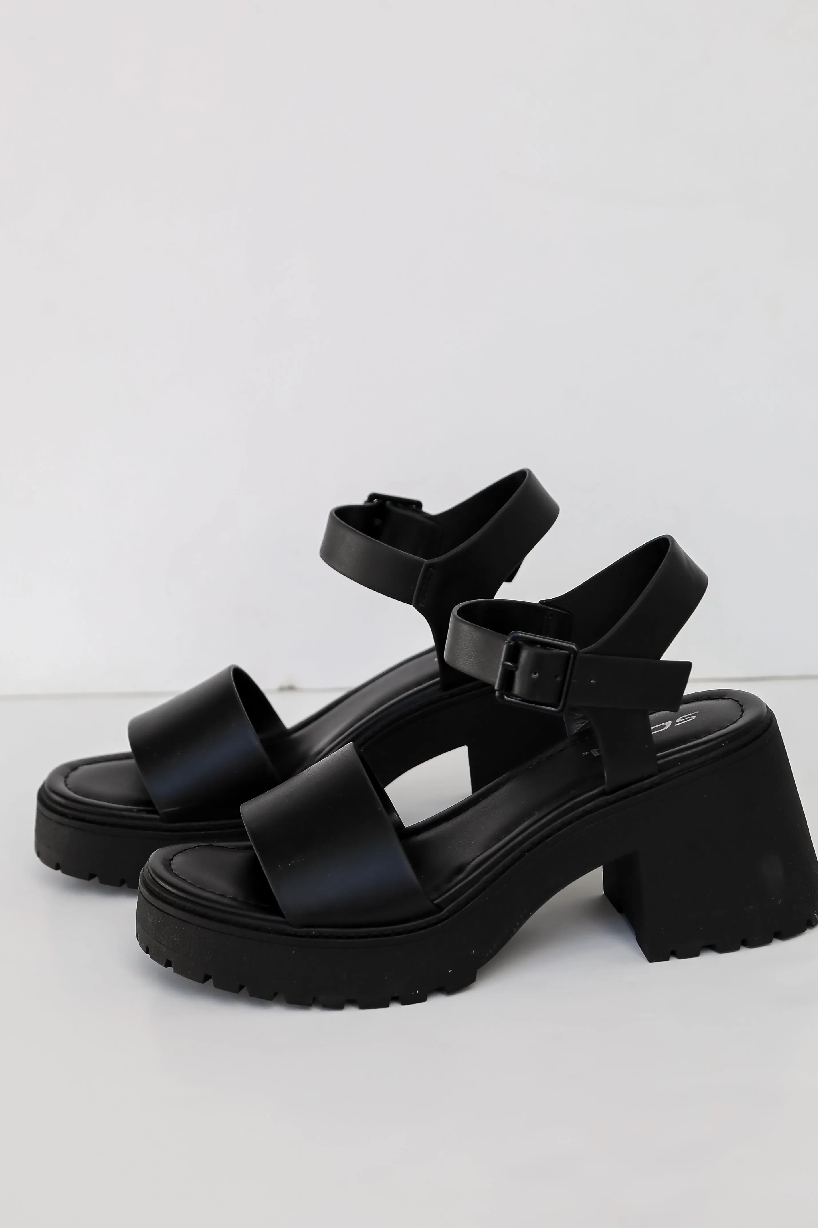 FINAL SALE - Bold Soul Black Platform Heels