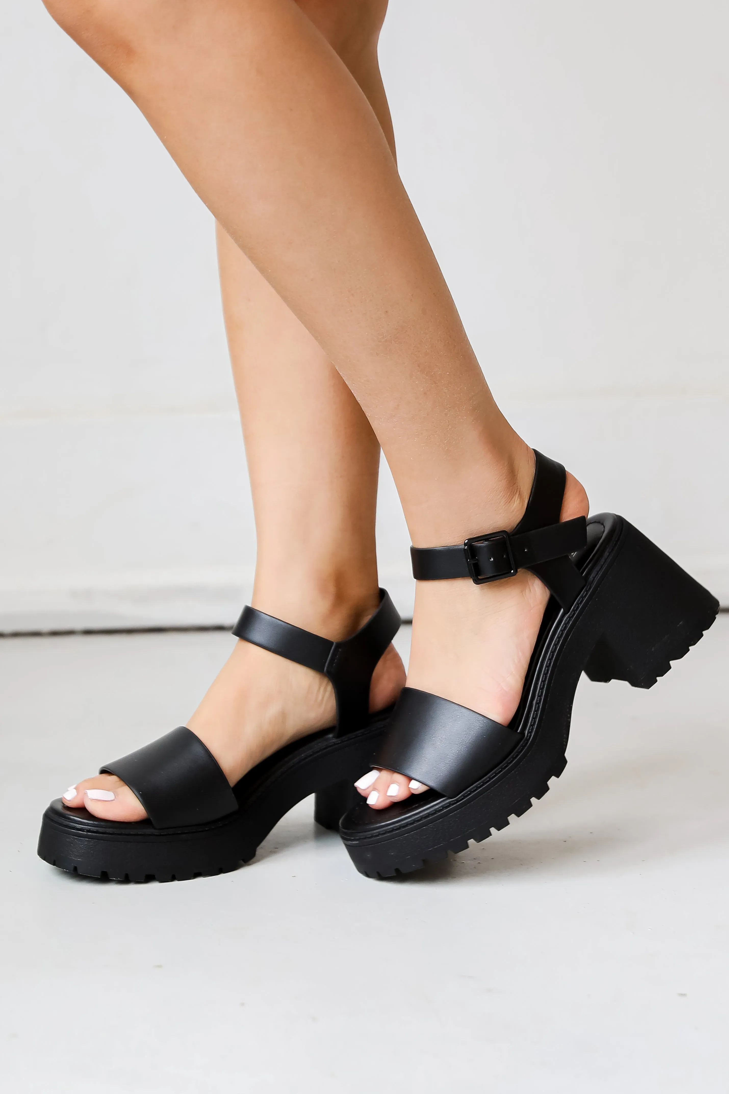 FINAL SALE - Bold Soul Black Platform Heels