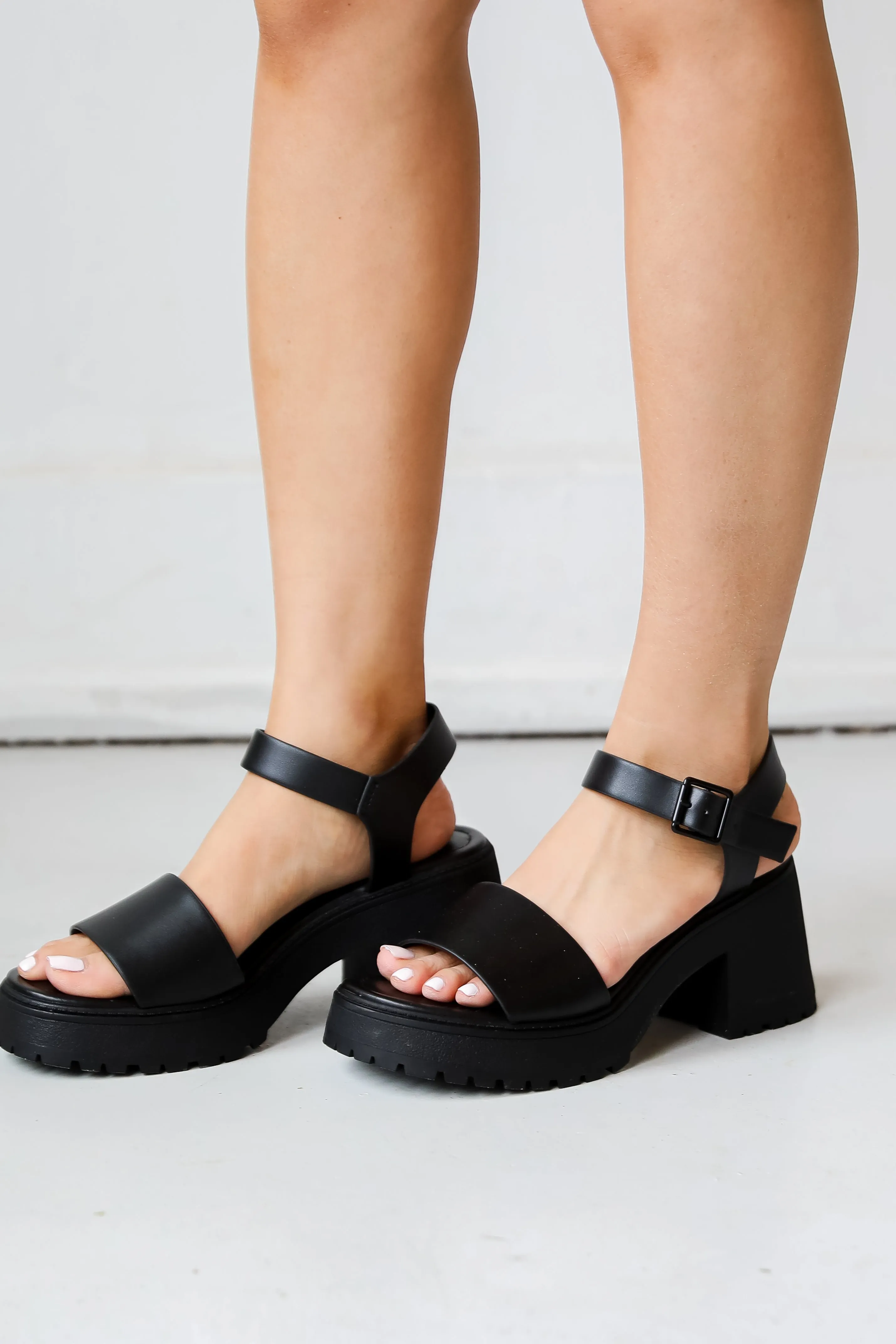 FINAL SALE - Bold Soul Black Platform Heels