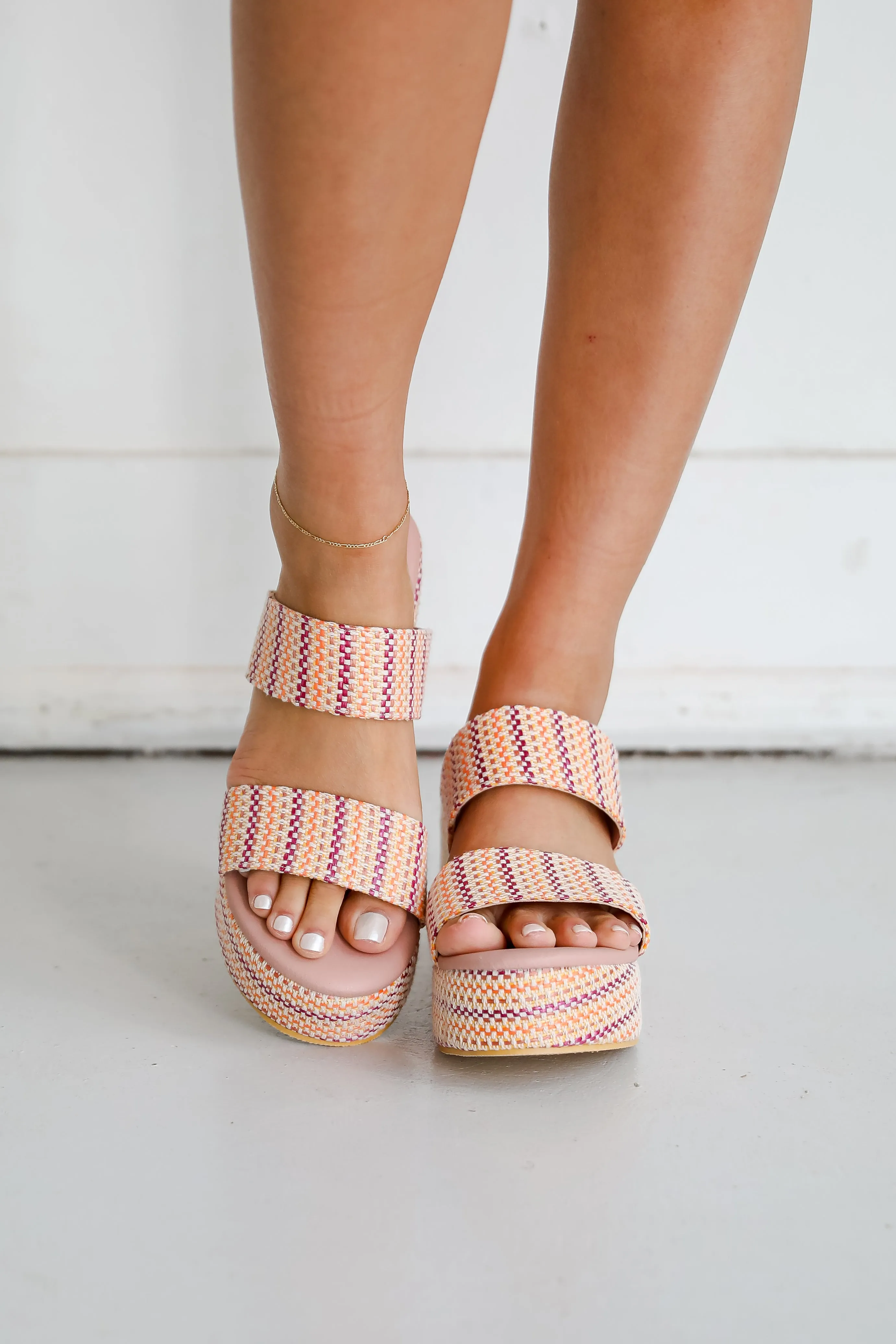 FINAL SALE - Ocean Avenue Pink Platform Espadrilles