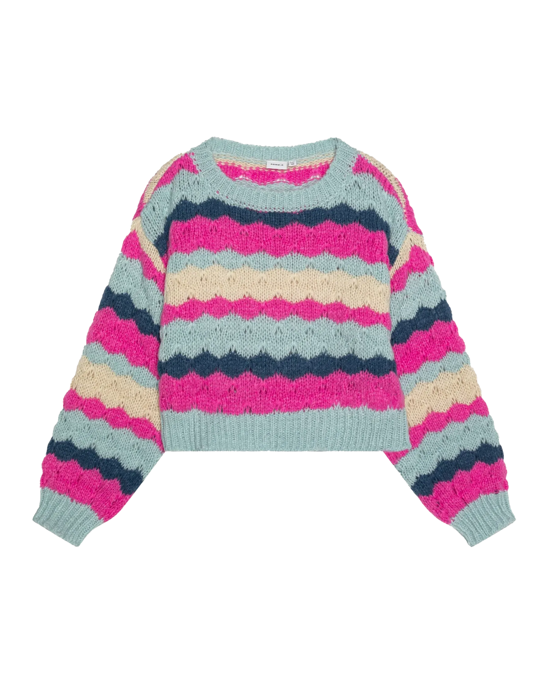 Girls Nunna Short Knit Jumper in Phlox Pink