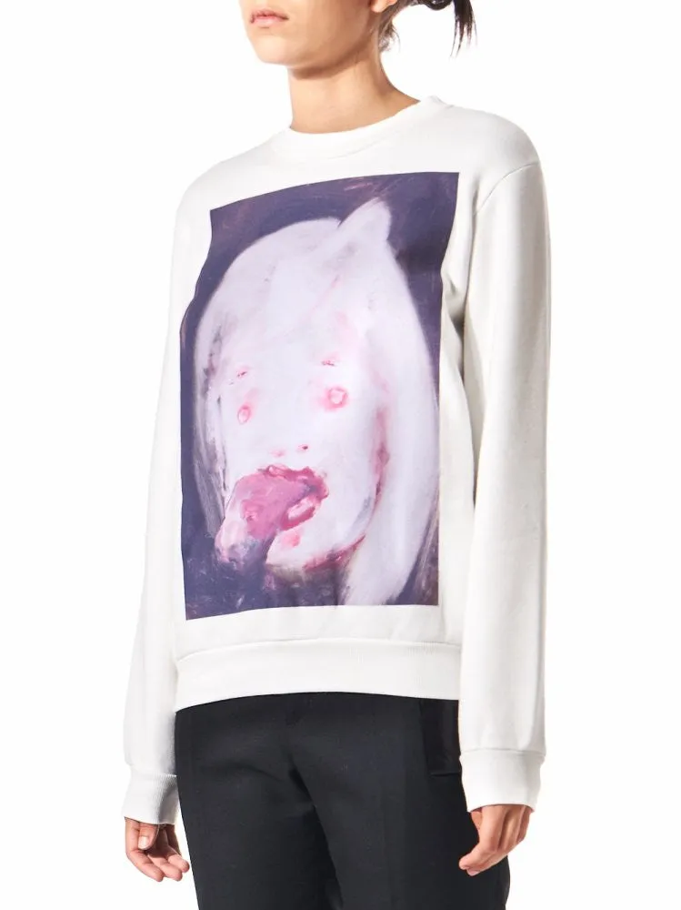 Graphic Round Neck Jumper (WB 16AW-04 WHITE)