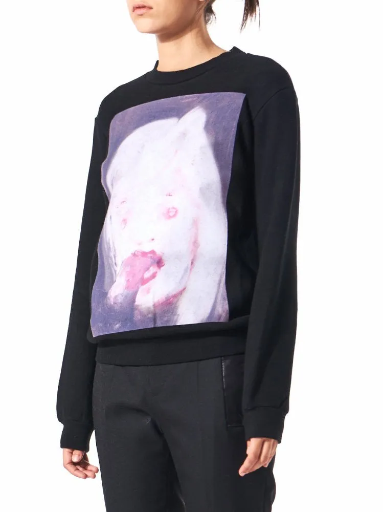 Graphic Round Neck Jumper (WB 16AW-T04 BLACK)