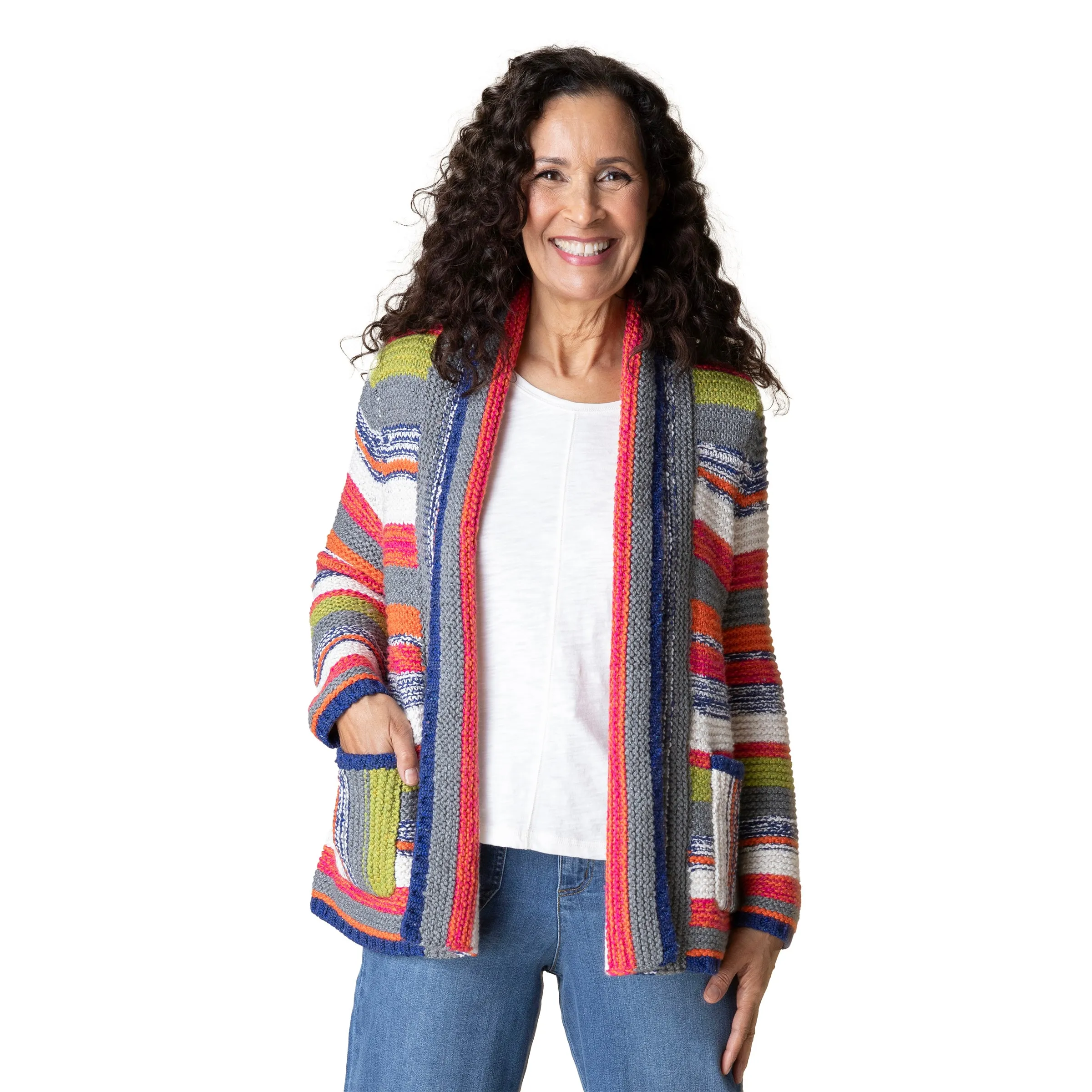 Habitat Multi Stripe Pocket Cardigan - 89309