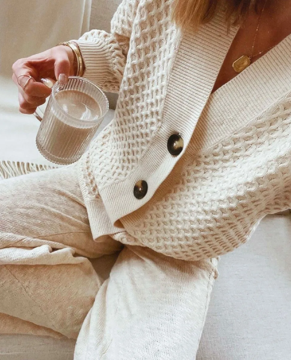 Highland Knit Cardigan Cream