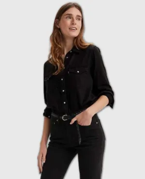 Iconic Western Denim Shirt Black