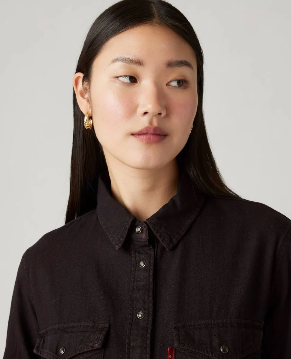 Iconic Western Denim Shirt Black