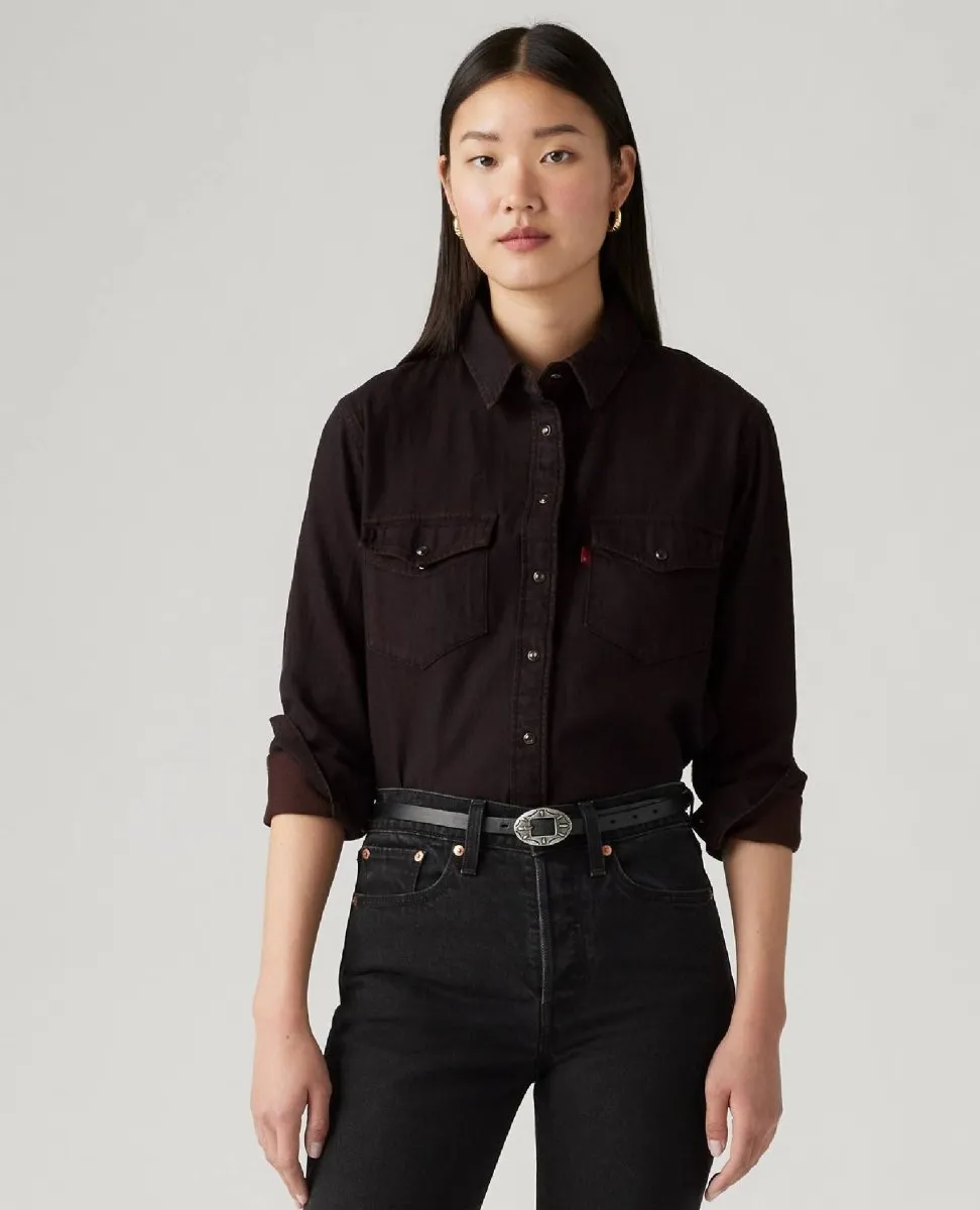 Iconic Western Denim Shirt Black