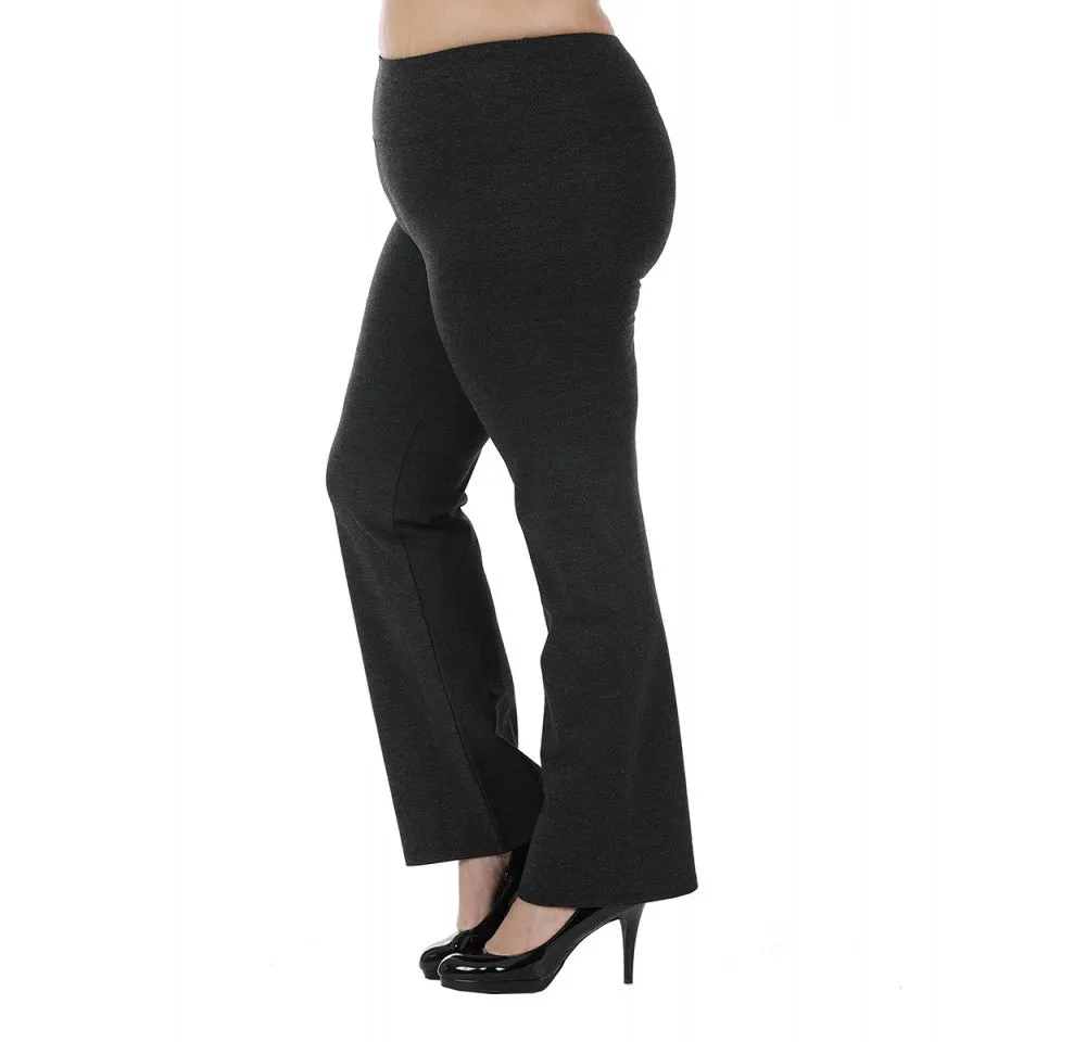 InstantFigure Curvy Plus Size Straight Wide Leg Pant 16803MC