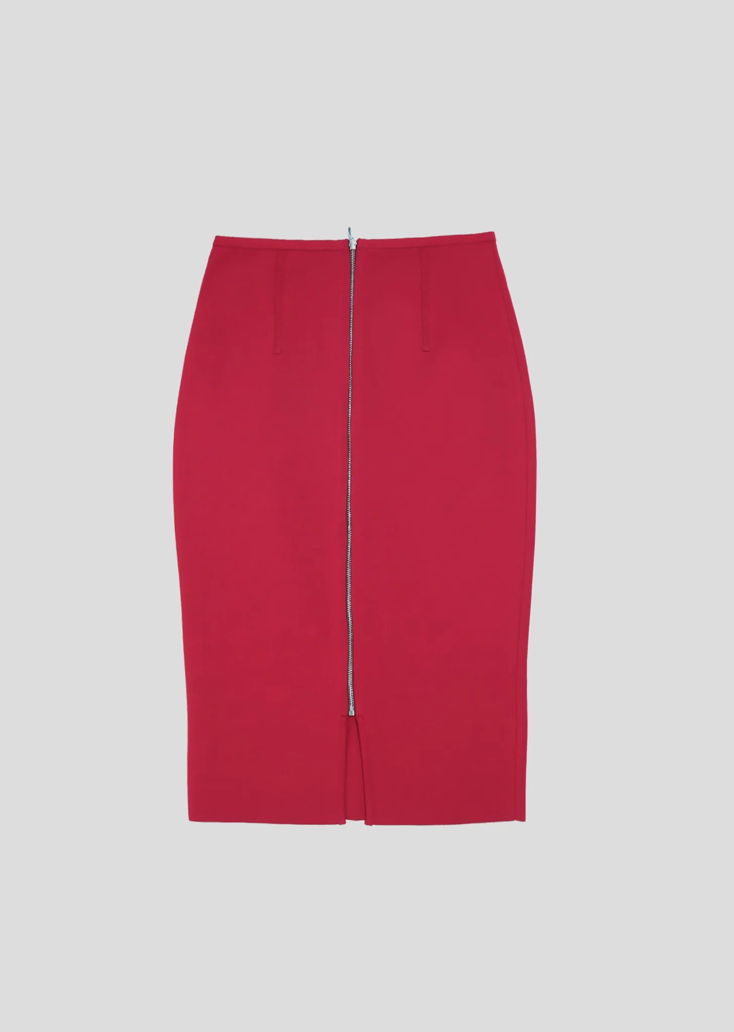 Iva – Milano Knit Pencil Skirt with Feature Silver Zipper