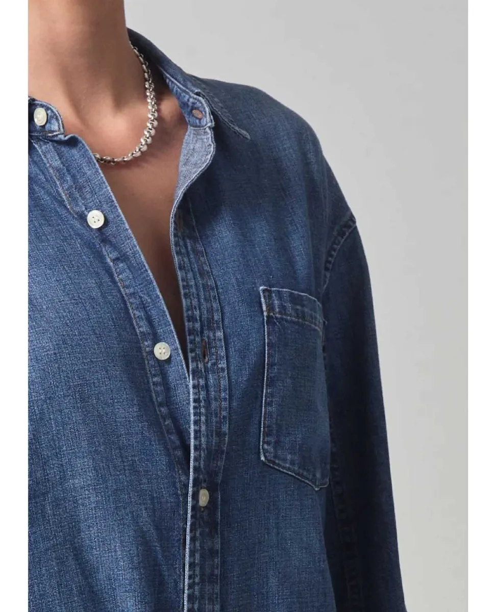 Kayla Shrunken Somerset Indigo Shirt