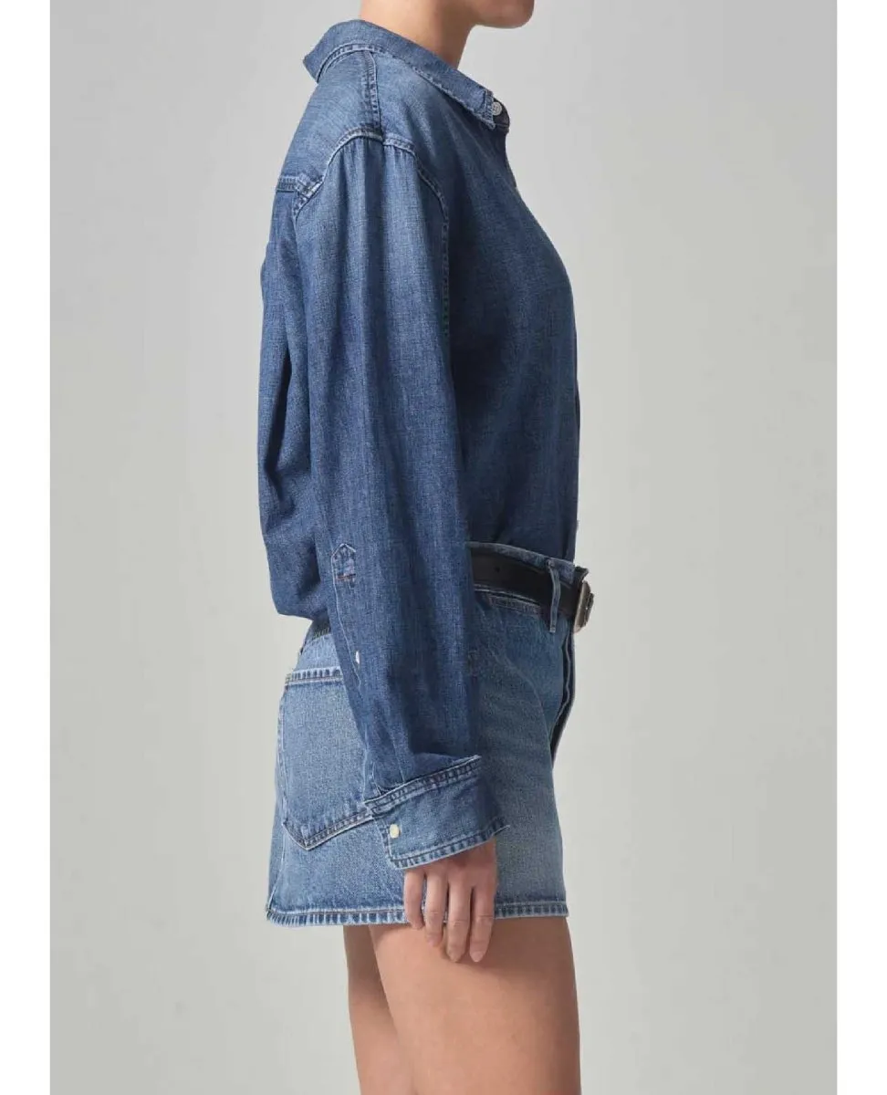 Kayla Shrunken Somerset Indigo Shirt