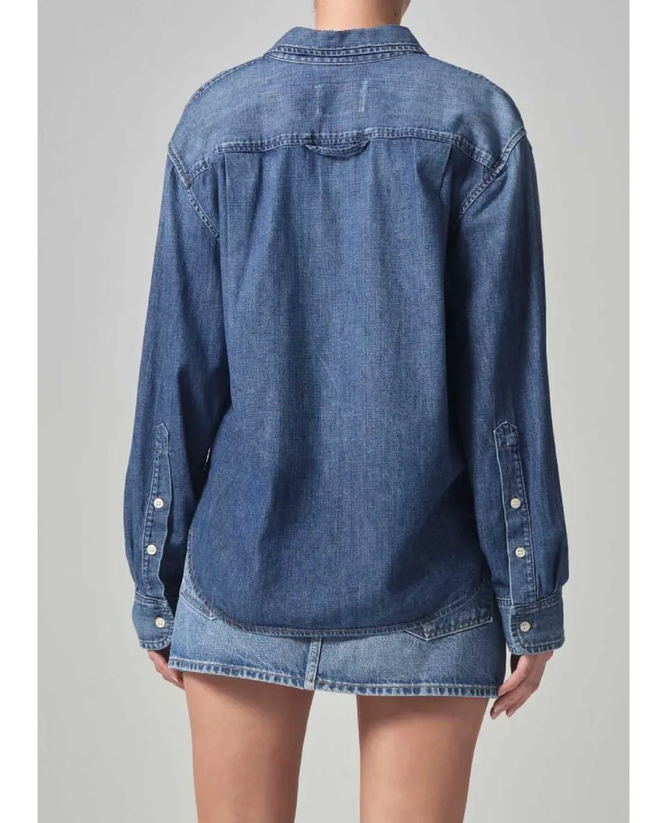 Kayla Shrunken Somerset Indigo Shirt