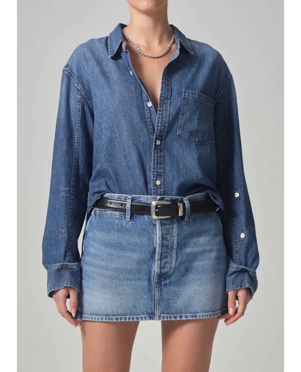 Kayla Shrunken Somerset Indigo Shirt