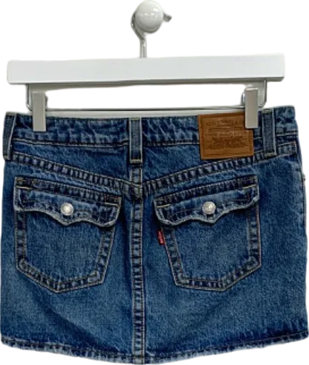 Levi's Blue Denim Mini Skirt W25