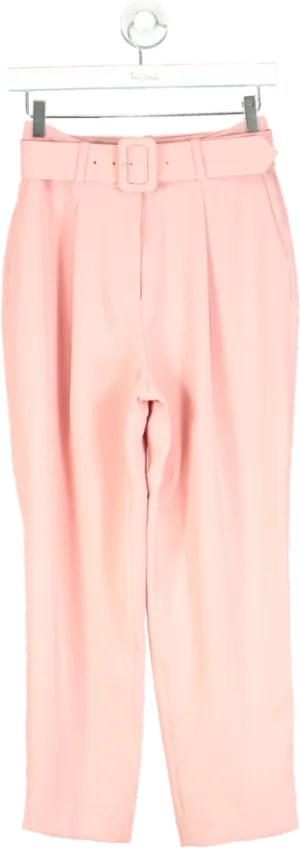 LK Bennett Pink Tabitha Belted Trousers UK 6