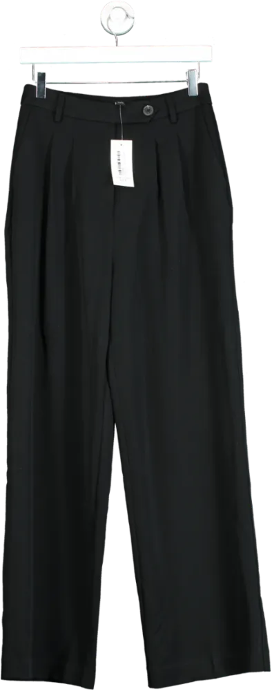 New Look Black Wide Leg Trousers UK 10