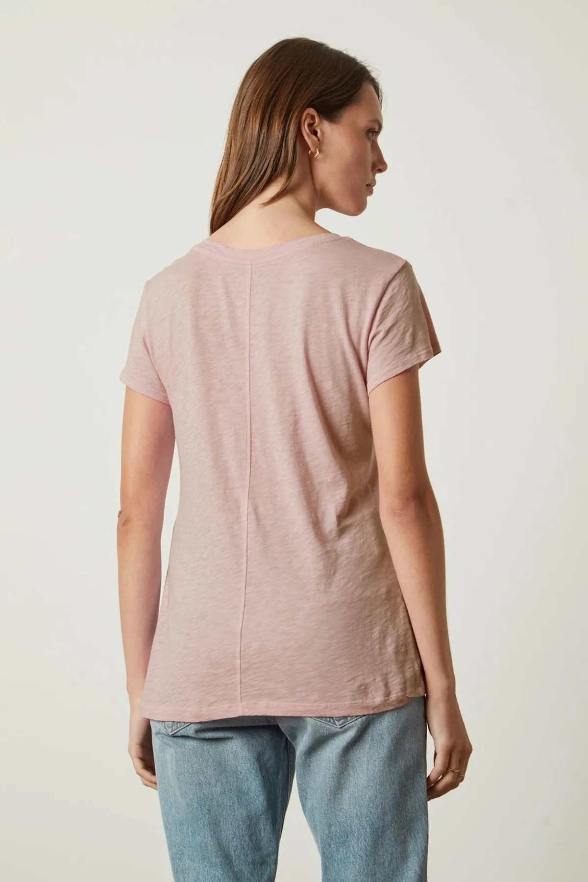 ODELIA COTTON SLUB CREW NECK TEE