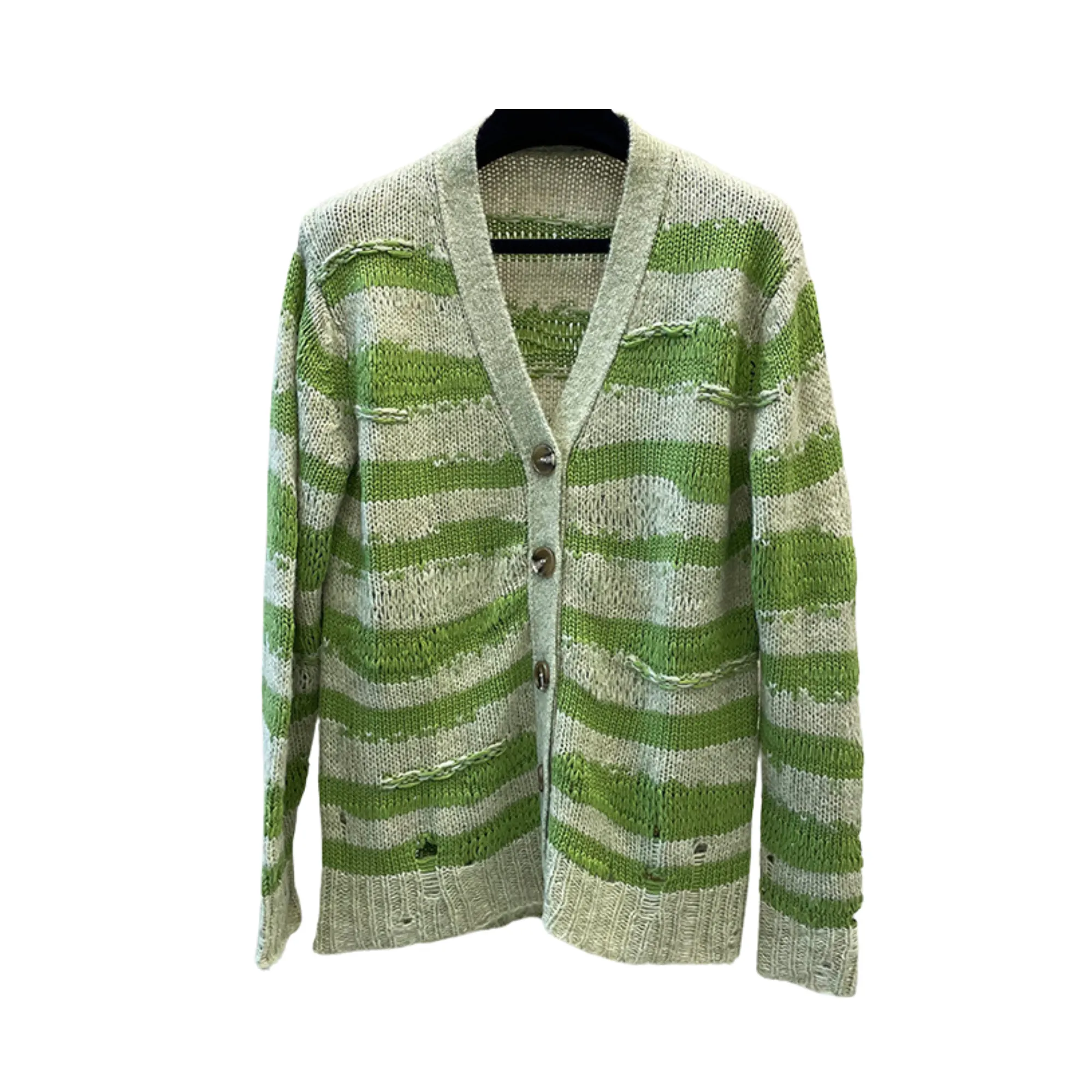 Pre Order:  Distressed Mohair Knitted Cardigan