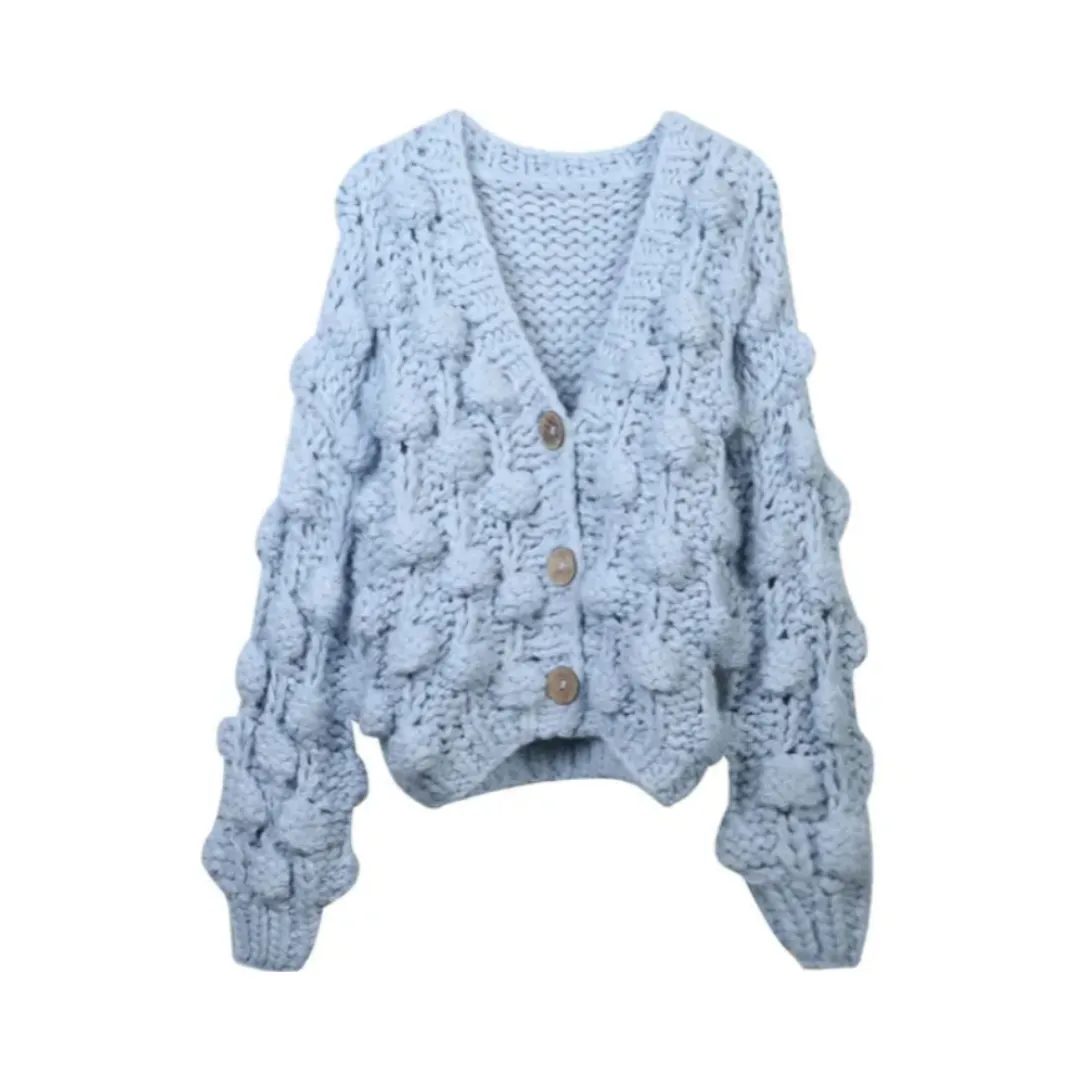 Pre Order:  Hand Woven Bubble Knitted Cardigan