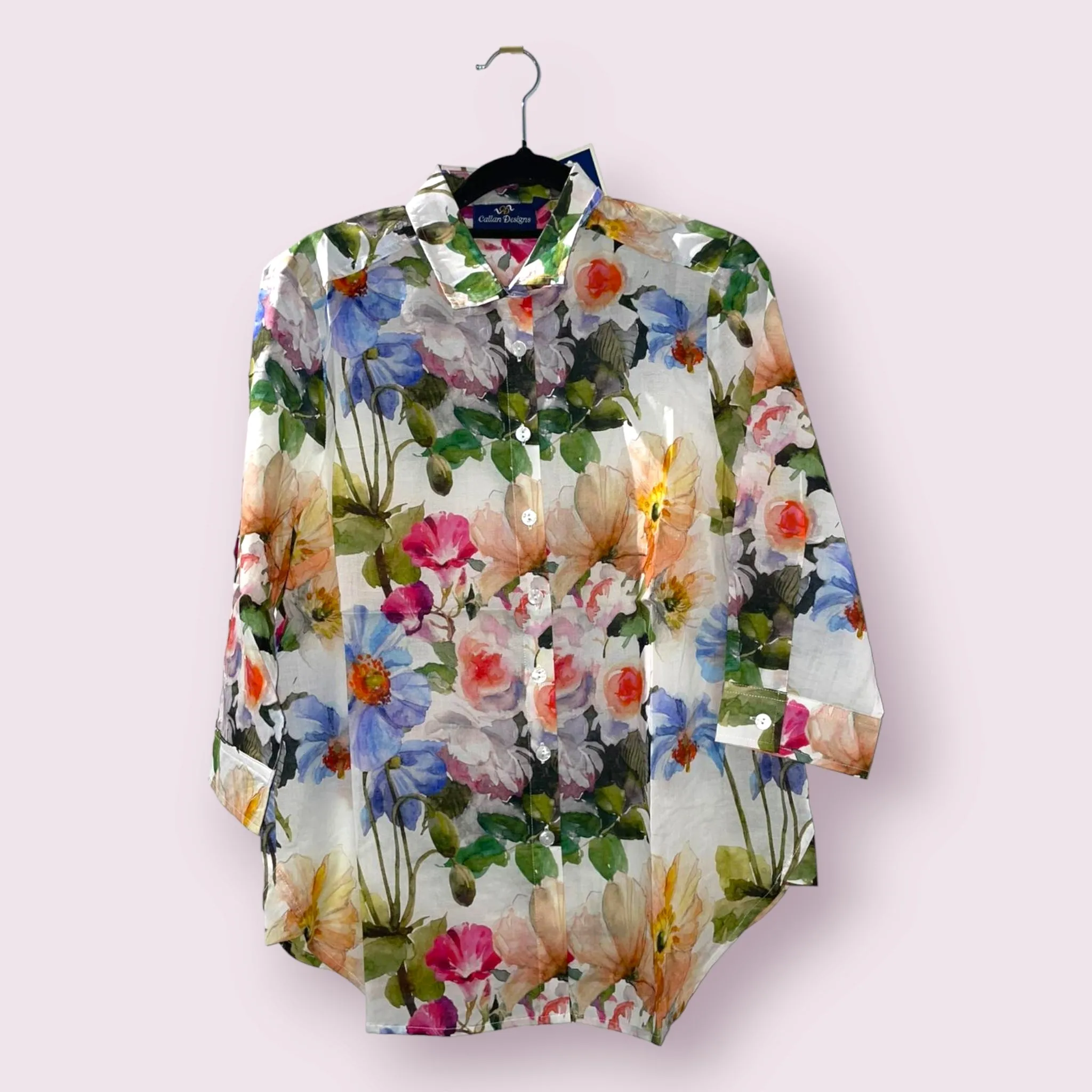 Renoma - 3/4 Sleeve Floral Shirt Freda