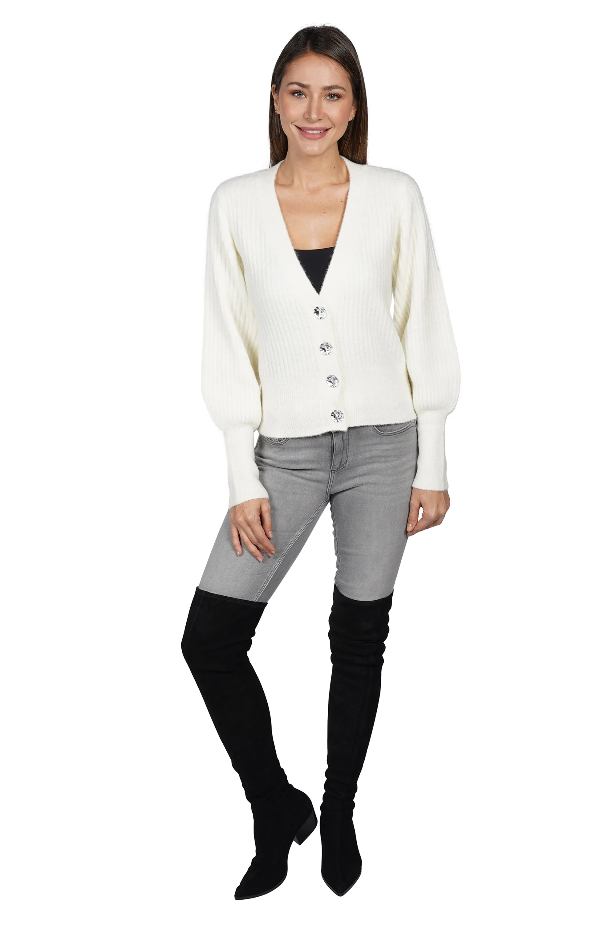 Slayden Jewel Button Cardigan