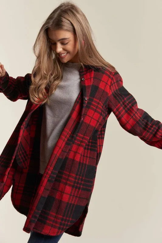 So Very Merry Buffalo Plaid Shacket